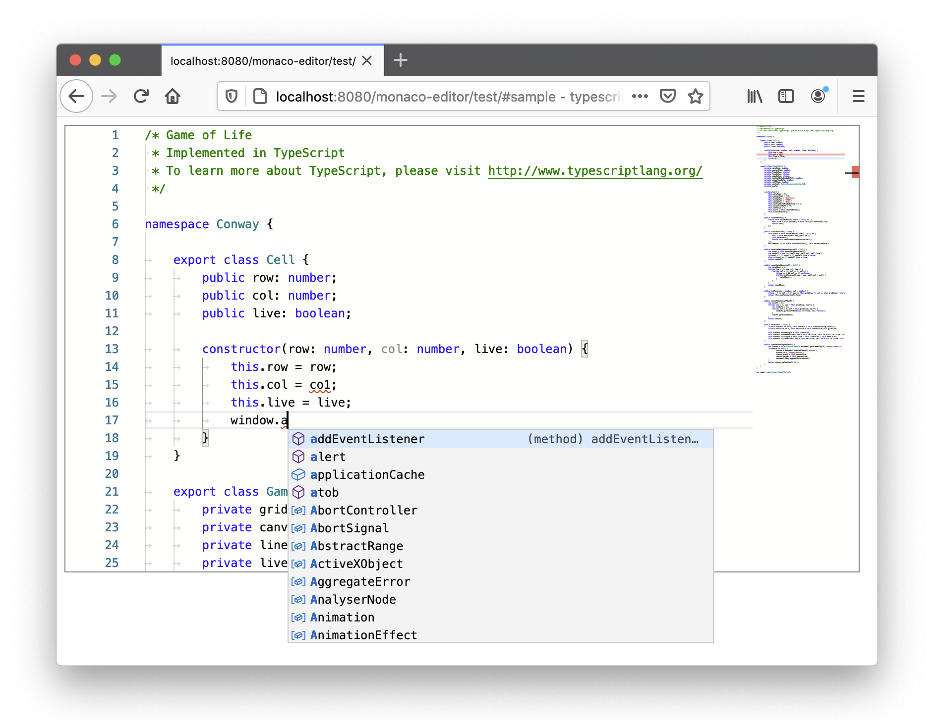 Monaco editor preview